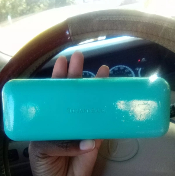 Vintage Tiffany Patent Leather Eyeglass Case Hard Shell - Picture 2 of 12